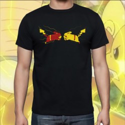 Camiseta Pikachu y Raichu